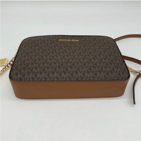 Michael Kors Large EW Crossbody Bag Brown/Gold - Picture 4 of 11